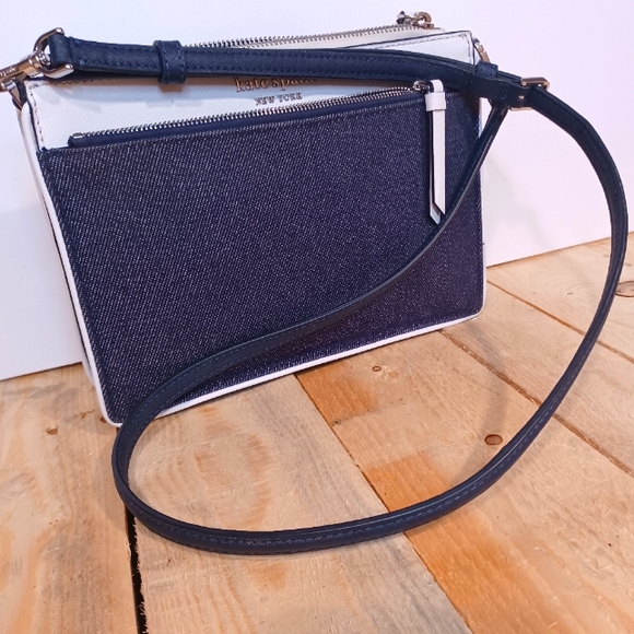 Kate Spade New York Cameron denim colorblock top zip crossbody - Picture 12 of 12